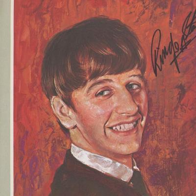 Ringo Starr signed Leo Jansen print. GFA Authenticated