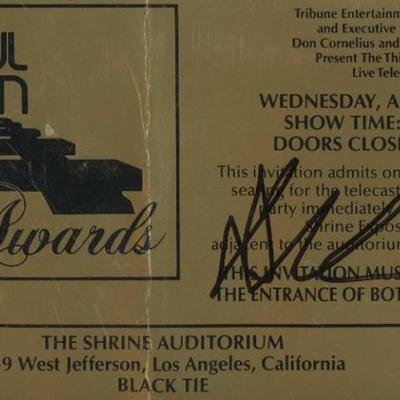 Soul Train Music Awards signed ticket