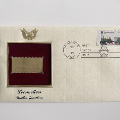 Locomotives: Brother Jonathan Gold Stamp Replica First Day Cover