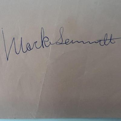 Mack Sennett original signature