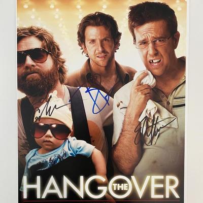 The Hangover cast signed movie poster