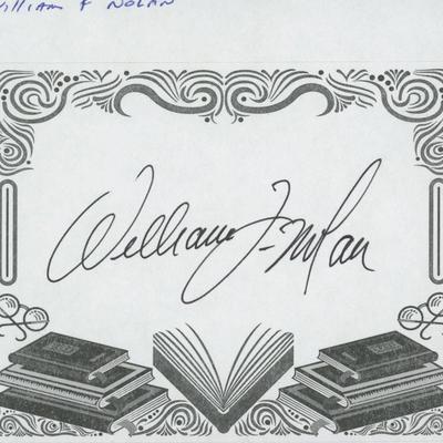 William F. Nolan signed bookplate