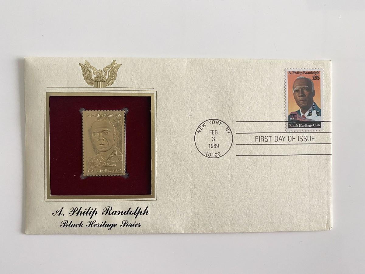 A. Philip Randolph: Black Heritage Series Gold Stamp Replica First Day ...