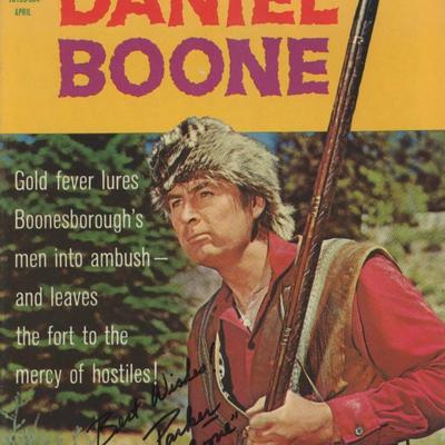Daniel Boone Fess Parker signed Gold Key comic book