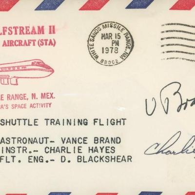 Vance Brand and Charlie Hayes signed Space Cover
