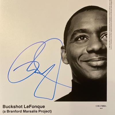 Buckshot LeFonque Branford Marsalis signed photo