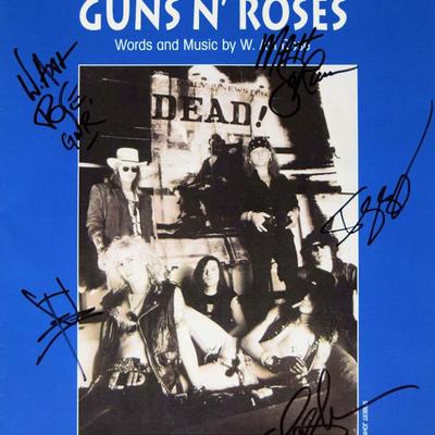 Guns N' Roses signed sheet music