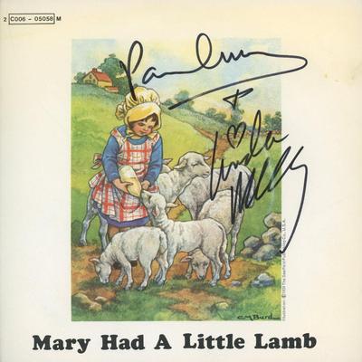 Paul and Linda McCartney signed  Mary Had a Little Lamb record. GFA Authenticated