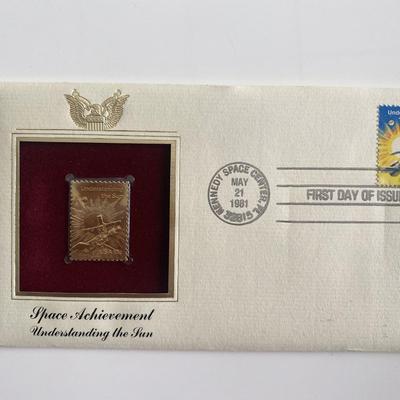 Space Achievement Understanding the Sun Gold Stamp Replica First Day Cover