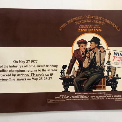 The Sting Original R-1977 Vintage Mini Movie Poster