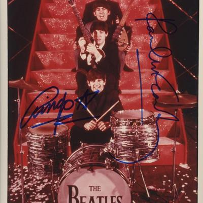 The Beatles vintage photo autographed by Paul McCartney and Ringo Starr