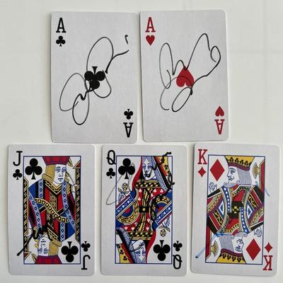 Rat pack signed playing cards