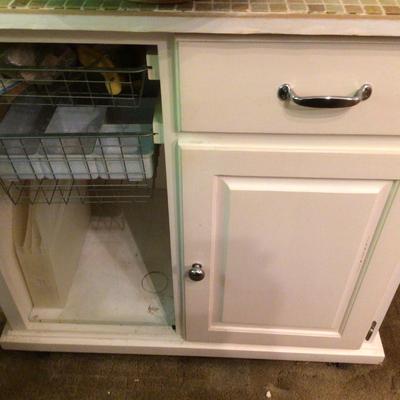 1151 Tiled Top Kitchen Island