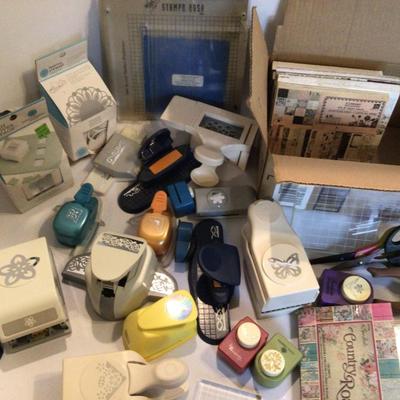 1149 Craft Paper & Paper Punches Large Lot