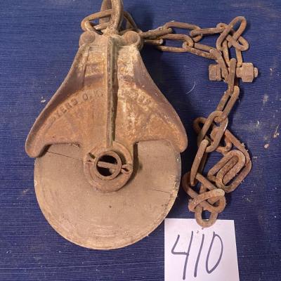 Vintage Myers Iron Wood Pulley