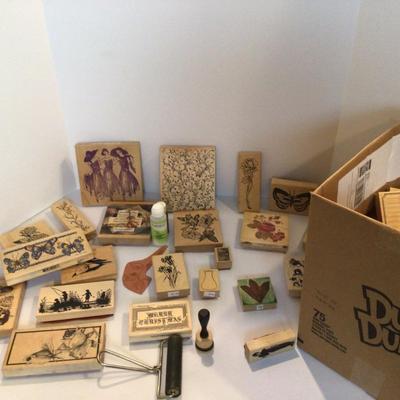 1141 Large Rubber Stamp Lot