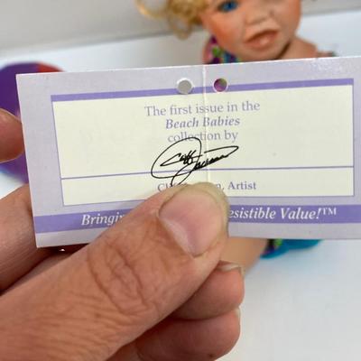 Ashton Drake Galleries First Issue Beach Babies Carly Porcelain Collector Doll