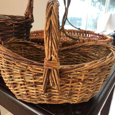 Three very old baskets.