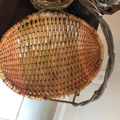 Three very old baskets.