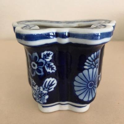 Springtime plant pots, blue candle holder.
