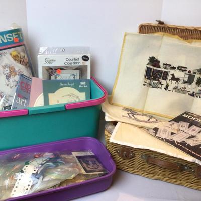 1118 Cross Stitch Large Lot-Supplies