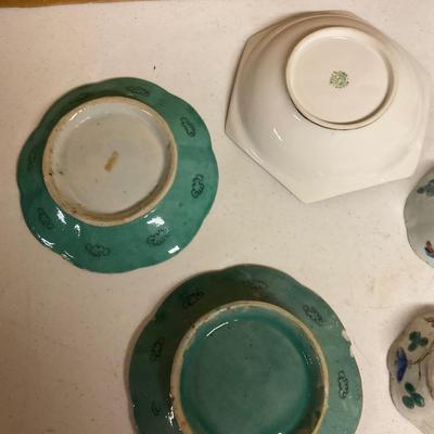 Antique Chinese Dishes And Vintage Nippon Dish.