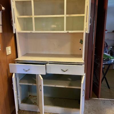 Vintage One Piece Metal Kitchen Cabinet