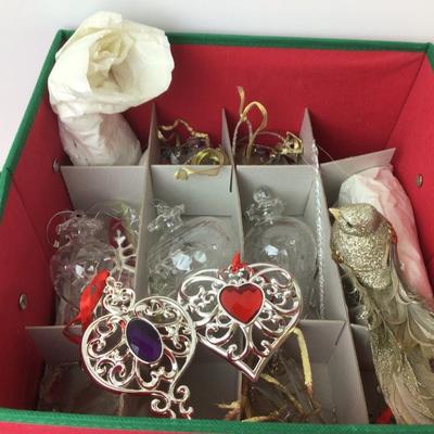 1104 Christmas Ornament Lot Clear Glass Lenox