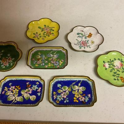 Chinese Bronze Enamel  Alter Dishes