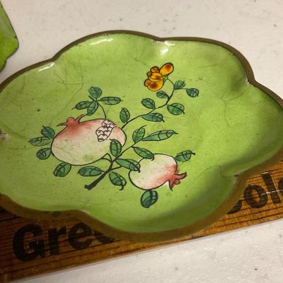 Chinese Bronze Enamel  Alter Dishes