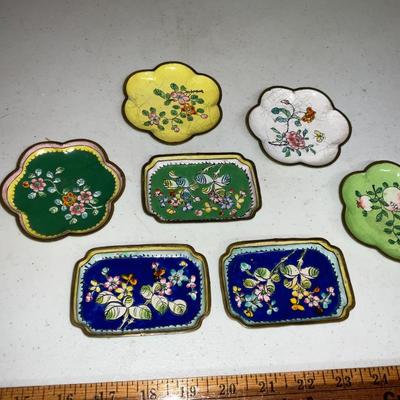 Chinese Bronze Enamel  Alter Dishes