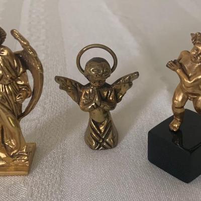 3 Brass Cherubs