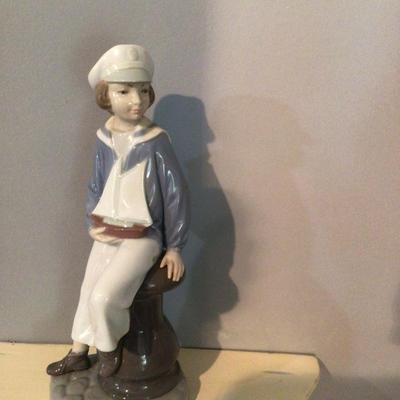 1098 Lladro Sailor with Model Ship