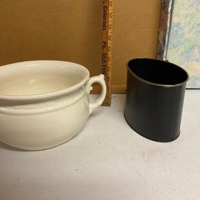 Ceramic Pot And Tin