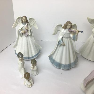 1089 Lladro Angel Lot of 8 Porcelain Figures