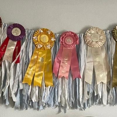 Vintage Horse Show Ribbons Rosette Swag