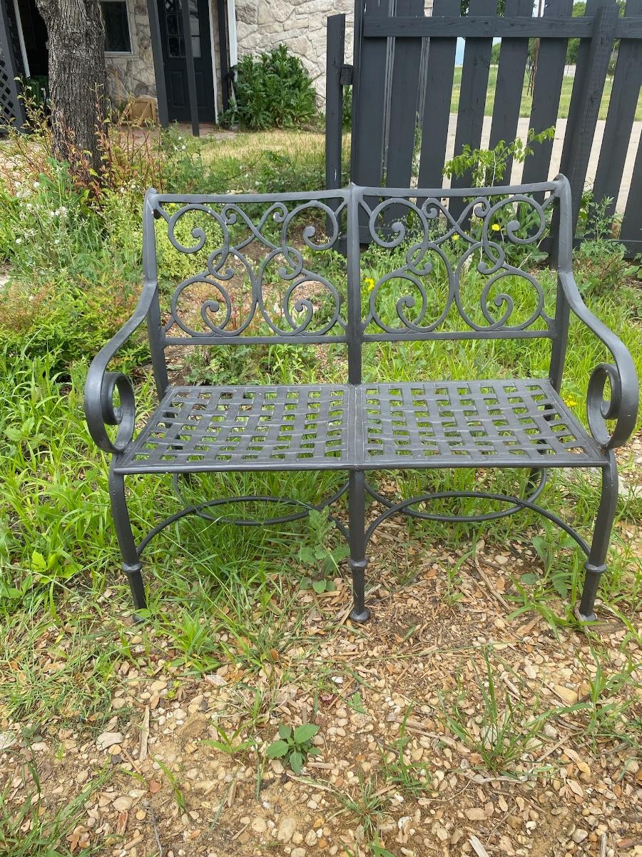 Loveseat Metal Bench