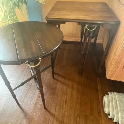 Side table with pull out extra tables