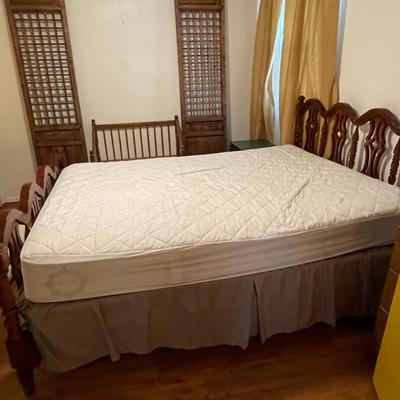 MCM queen bed with mattress