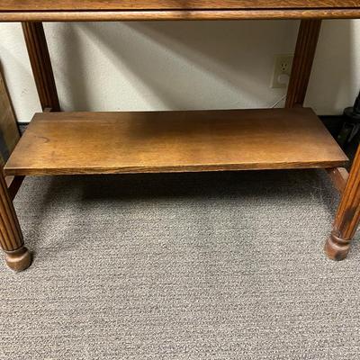 Small Vintage Single Drawer Console Table with Lower Shelf