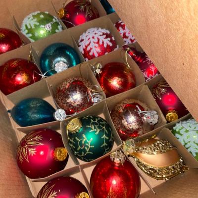 Large Christmas Box Of Ornaments
