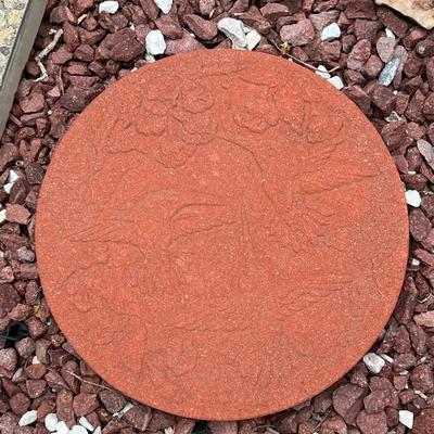 Brick Clay Garden Accent Round Hummingbirds Stepping Stone