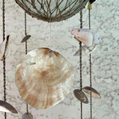 Large Glass Various Shaped Shells Outdoor Hanging Wind Chime