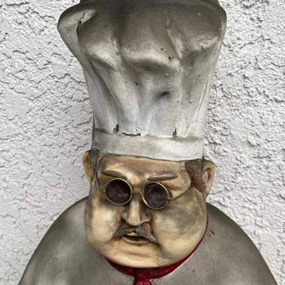 Chef with Saucepan Statue Bistro Figurine Statue