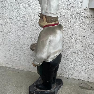 Chef with Saucepan Statue Bistro Figurine Statue