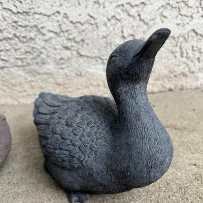 Pair of Plaster Pottery Mallard Ducks