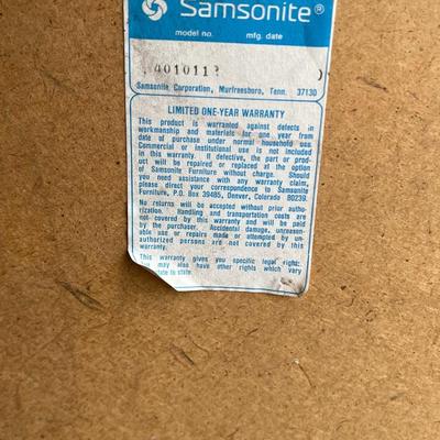 Samsonite Brown Square Folding Legs Card Table