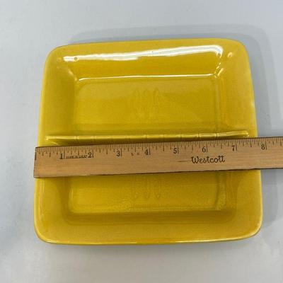 Vintage Divided Square Mustard Yellow Stangl Pottery Dish