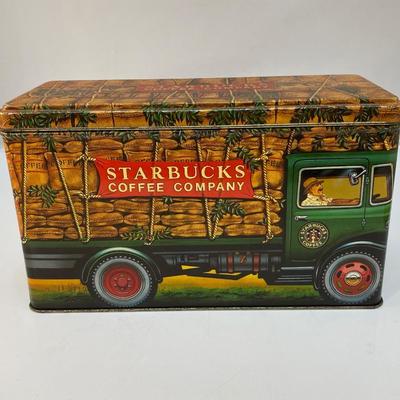 Vintage Retro Starbucks Coffee Company Delivery Truck Collector Tin