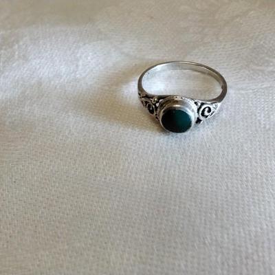 NF Green Enamel 925 Ring Size 8